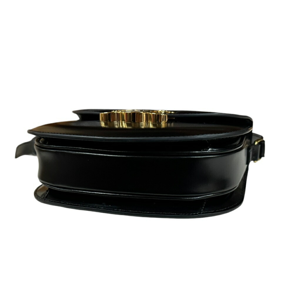 CELINE Besaz Triomphe Shoulder Bag Leather Black 110413BF4.38NO - Picture 5 of 8